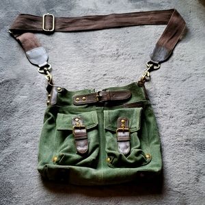 Suede crossbody/shoulder bag